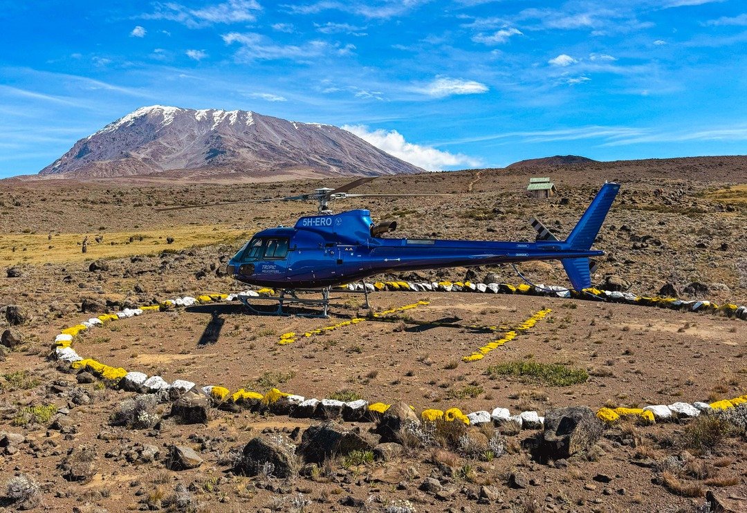 Helicopter rescue on Kilimanjaro